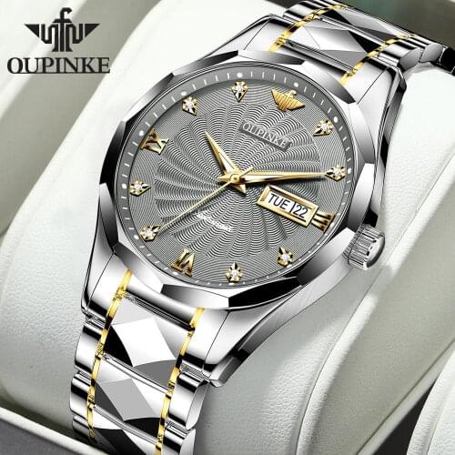 OUPINKE Brand Luxury Men Mechanical Wristwatch Business Sapphire Automatic Watch Date Waterproof Wrist Watch Men reloj hombre