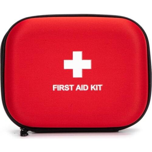 First Aid Hard Case Empty First Aid Hard Shell Case First Aid EVA Hard Red Medical Case for Home Health Emergency