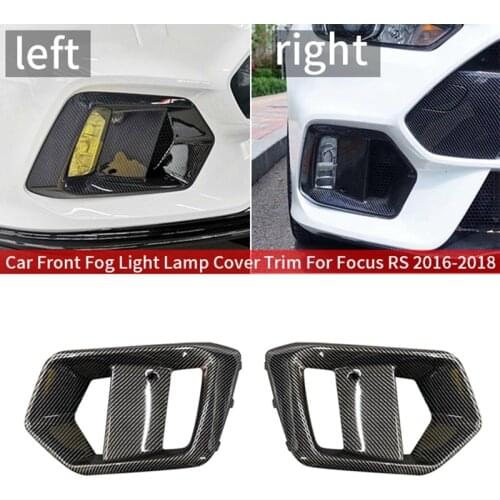 NEW-Car Front Fog Light Lamp Decor Cover Trim for Ford Focus RS 2016-2018 Car Exterior Foglamp Foglight Moulding Case