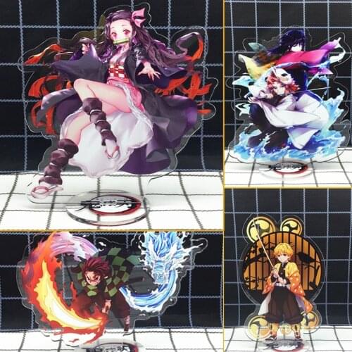 New Demon Slayer Kimetsu no Yaiba Anime Acrylic Action Figure Toy Tanjirou Kamado Double Sided Model Action Doll 15cm Gifts