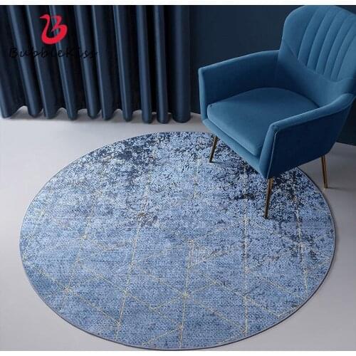 Bubble Kiss Geometric Round Carpets For Bedroom Diamond Velvet Stripes Area Rugs Home Living Room Decor Floor Mat Velvet Rugs