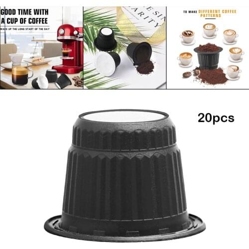 20x Coffee Capsule Pod Espresso Filter Cup for Nespresso Filter Pod, Reusable K Cup Filter Pod Coffee Brewer Accessories
