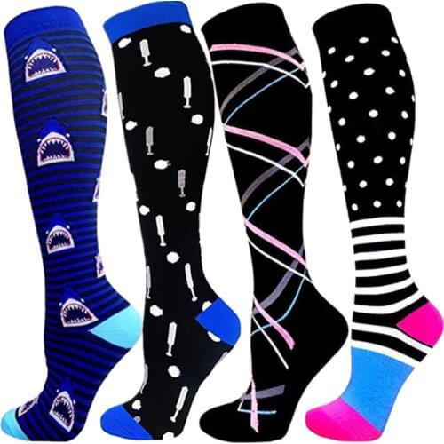 Compression Socks Men Women 20-30 MmHg Support Stretch Pressure CirculationYoga Golf Hockey Socks Medical Nursing Stockings