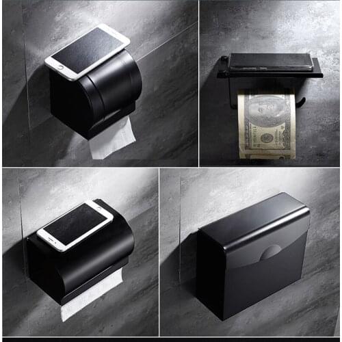 Paper towel box No-perforating toilet paper box paper towel holder mobile phone holder