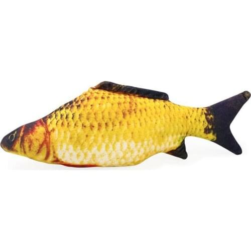 Creative 3D Carp Fish Shape Cat Toy Cute Simulation Plush Fish Playing Toy For Pet Gift Catnip Fish Stuffed Pillow Doll