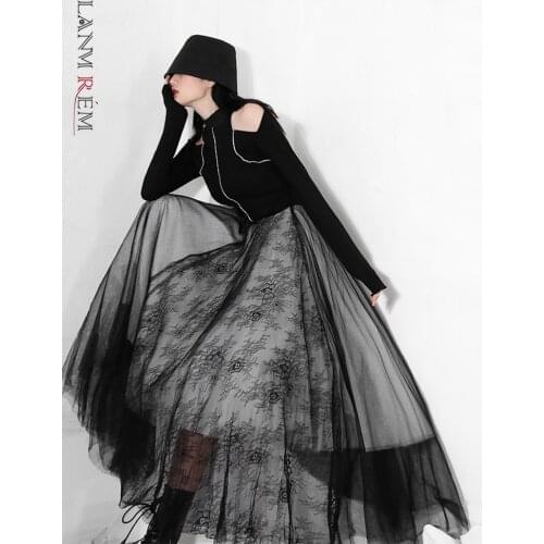 LANMREM Women's Fluffy Skirts