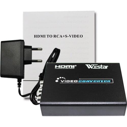 BEST SOLUTION VS8812 HDMI to RCA AV+S VIDEO Converter Adapter HDMI2AV Converter 1080P HD Video Converter Box High Definition