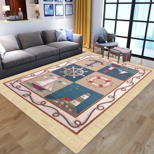 Cartoon Sailor anchor Carpet Room Child Bedroom Rug Beside Mat Area Rugs For Living Room Home Decor Soft Parlor Rugs Custom