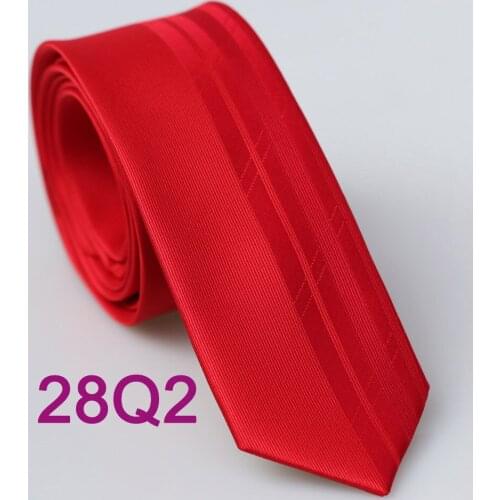 YIBEI Coachella ties Mens SKINNY Tie New Design Red Solid Color Two Tone Stripes Microfiber Necktie Fashion Narrow Tie SLIM Tie
