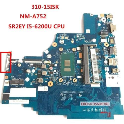 NM-A752 for Lenovo Ideapad 310-15ISK Motherboard SR2EY i5-6200U CPU 5B20L35897