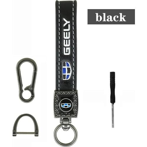 New Fashion Leather car keychain with 360 degree rotating rings For geely emgrand gt gc9 gc6 ec718 ec7 ec8 ck emgrand GS GL car