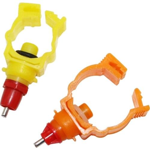 10 Pcs Chicken Water Nipples Drinkers Spring Type Automatic Water Nipples Bayonet Drinking Fountain For 20mm/25mm Pipe Diameter