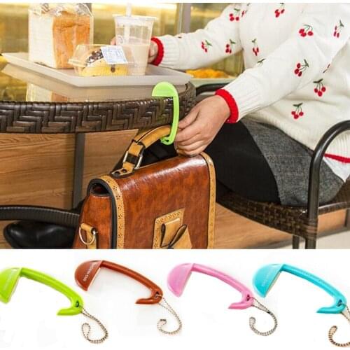 Portable MultiColor Bag Tote Handbag Hanger Purse Table Hook Earphone Holder Blue/Pink For Women Girls Gifts