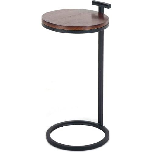 Side table Nordic sofa small coffee table living room furniture simple modern mini Iron art Solid wood C-shaped corner tables