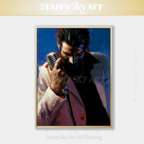 Professional Artist Hand-painted High Quality Argentina Pop Singer Oil Painting on Canvas Argentina Singer Portrait Oil Painting