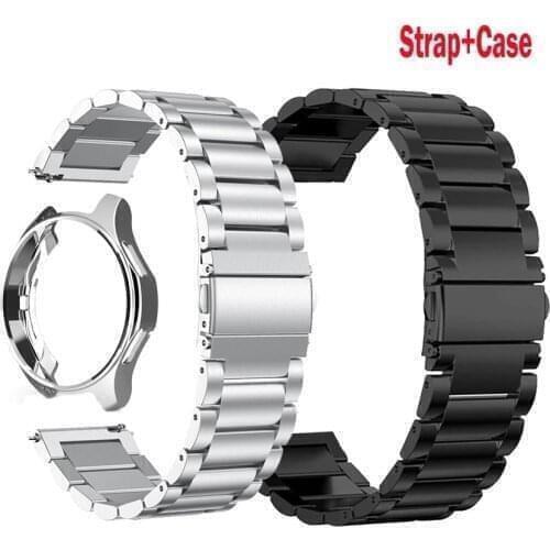 Strap and Case For Samsung Galaxy watch 3 41mm 45mm Protector Cover Metal Smart Watchband Bracelet TPU watch case