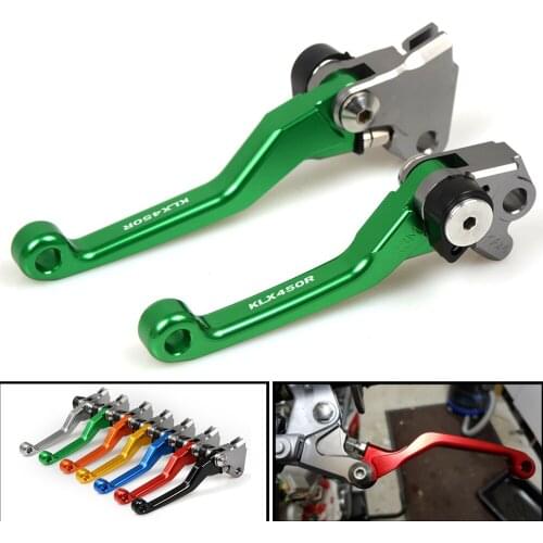 With KLX450R LOGO Motorcycle Dirt Bike Brake Clutch Lever FOR KAWASAKI KLX450R KLX 450 R 2008-2009 Pit Bike Brake Clutch Handle