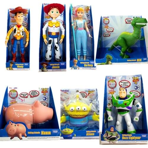 Hasbro Toy Story Jessie Woody Bo Peep Buzz Lightyear Aliens Rex Hamm Talking Friends Anime Doll Toy Action Figure Model Kid Gift
