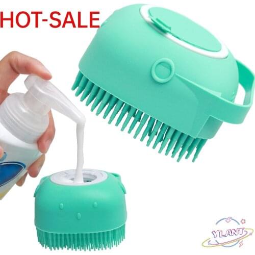 Pet Dog Shampoo Massager Brush Cat Massage Comb Grooming Scrubber Shower Brush for Bathing Short Hair Soft Silicone Brushes