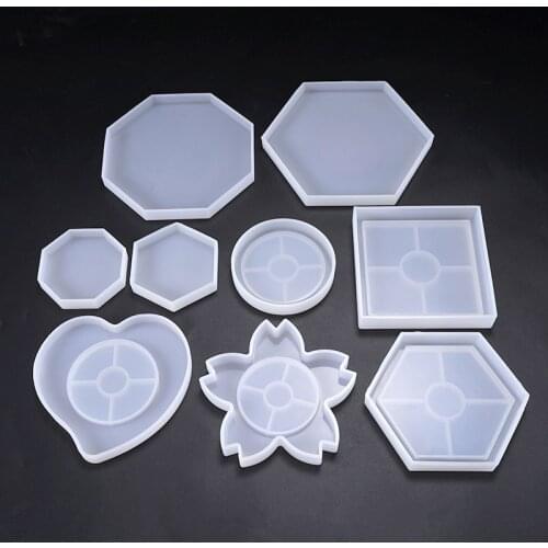 Silicone Coaster Mold Diy Mold Ashtray Coaster Flexible Silicone Mold Epoxy Resin Making Craft Clay Resin Molds Jewelry Making