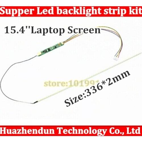 1PCS 336mm 15.4'' Adjustable brightness led backlight strip kit,Update 15.4inch-wide laptop LCD ccfl to LED backlight