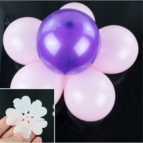 10pcs 5 in 1 Balloon Modelling Seal Clip Balloon Sticks double Flower Tie Latex Balloon Sealing Clips Wedding Decoration 5ZHH013