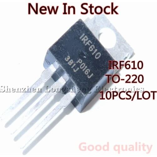 10PCS/LOT New IRF610 IRF610PBF TO-220 Field Effect Transistor Spot