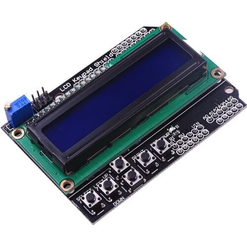 10Pcs LCD keyboard LCD Shield1602 ATMEGA328 ATMEGA2560 raspberry pi LCD 1602 display module for arduin ONE blue/yellow fabric