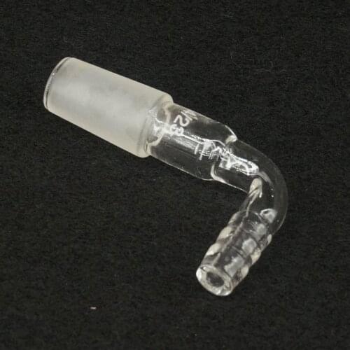 14/23 Joint Hose Inlet Connection Adapter Laboratory Glassware 90 Degree Bend