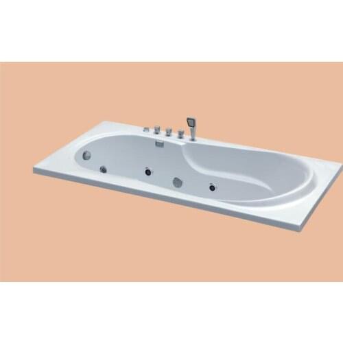 1650mm Drop-in Fiberglass whirlpool Bathtub Acrylic Hydromassage Embedded Surfing Tub NS6020