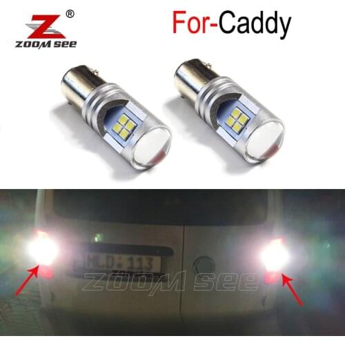 2PCS 100% White Canbus No Error P21W LED Reverse Light Rear Back up Exterior Lamp for VW Caddy (1996-2020)