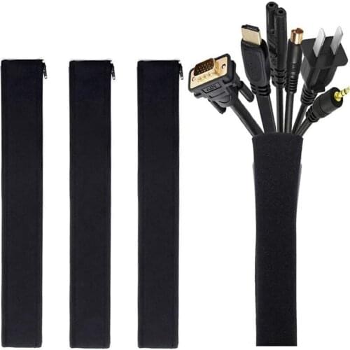 4 Pieces of Wire Organizer and Cable Concealer, Black Wire Organizer and Cable Cover