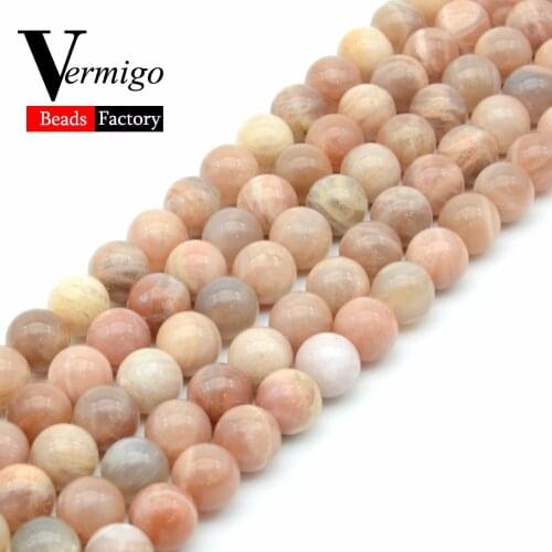 6 8 10mm AAA Natural Stone Beads Red Sun Stone Round Loose Beads For Jewelry Making Diy Braacelet Perles 15inches