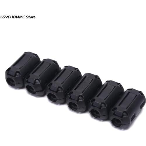 6PCS New Hot Clip On EMI RFI Noise Ferrite Core Filter For 7mm Cable N3