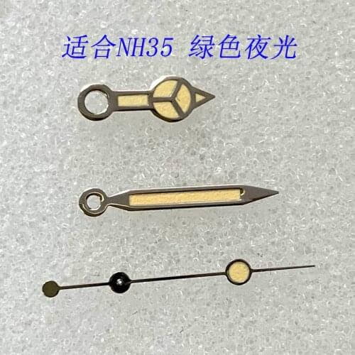 Watch accessories Mercedes-Benz watch hands three-hand green luminous suitable for 8215, 8200 and Pearl 2813 movement