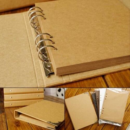 Blank Cover loose-leaf craft paper album graffiti diary photoalbum handmade DIY Photo Album Scrapbooking wedding album