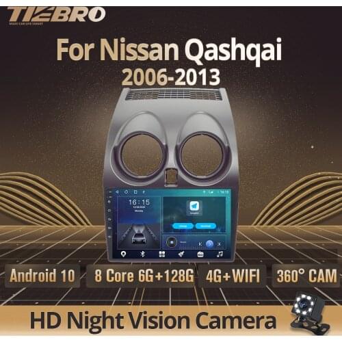 2DIN Android 10.0 Car Radio For Nissan Qashqai 2006-2013 Stereo Receiver GPS Navigation Auto Radio DSP Car Multimedia Player IGO