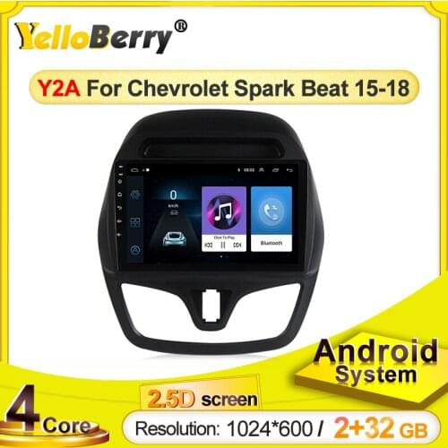 YELLOBERRY Car radio for Chevrolet Spark Beat 2015-2018 BT multimedia player Android system GPS navigation