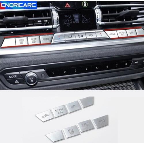 Car Styling Central Control Buttons Decoration Cover Stickers Trim For BMW 3 Series G20 G28 2020 Auto Interior Accessories