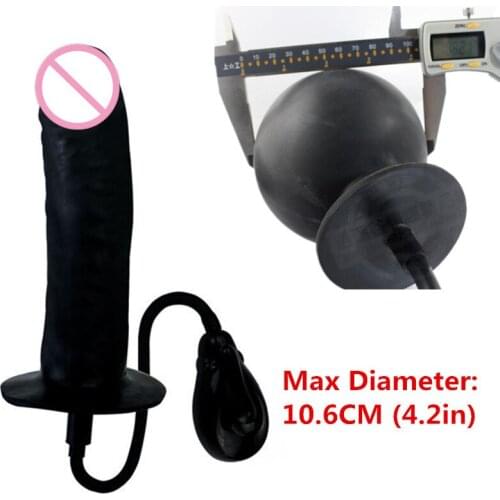 Newest Super Large Inflatable Huge Dildo Big Anal Plug (Max 10.6cm),Inflatable Dildo Pump,Vibrating Penis,Butt Plug Anal Balls