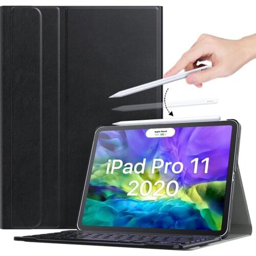 MoKo Keyboard Case For iPad Pro 11 2020 2nd / iPad Pro 11 2018 1st,[Support Apple Pencil Charging] Detachable Wireless Keyboard