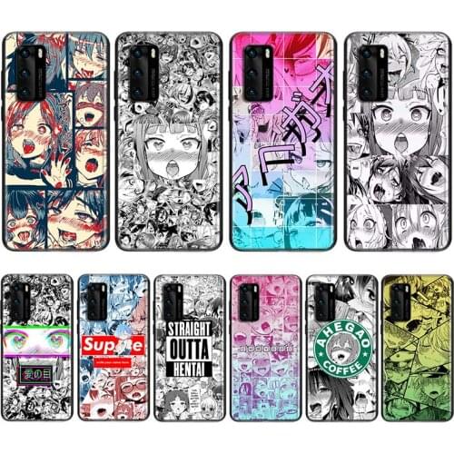 Ahegao manga girl For Huawei Nova 5i P Smart 2021 2020 Z S Plus Mate 40 RS 30 20 10 Pro Lite 2019 2018 Phone Case