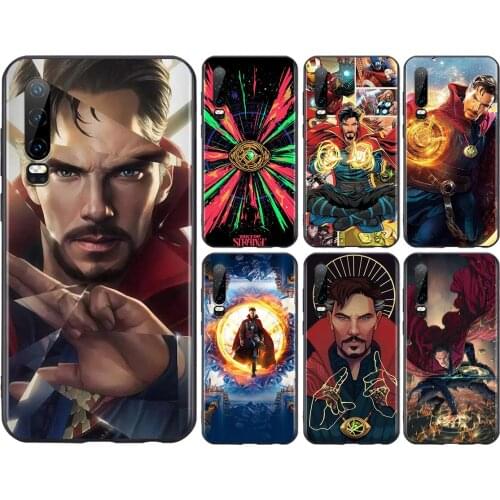 Marvel Avengers Doctor Strange For Huawei P50 P40 P30 P20 P10 P9 P8 Lite E Pro Plus Lite Mini 2019 2017 Black Soft Phone Case