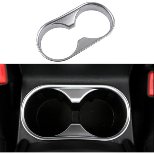 ABS Chrome Carbon fiber Water Cup Holder Frame Decoration Cover Trim Car Styling!Fit For Mazda CX-5 CX5 2017 20182019Accessories