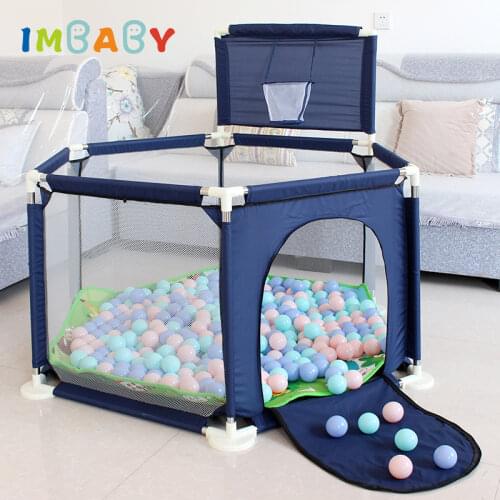 IMBABY Childrens Pool Playpen For Kids Baby Playground Safety Fence Balls Pool Basketball Court Childs Tent Birthday Gifts
