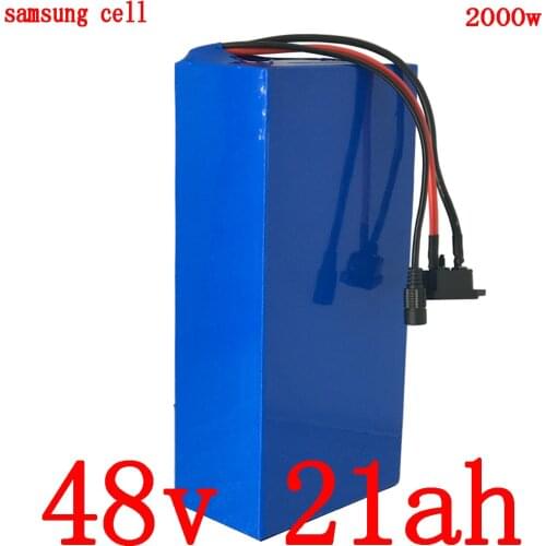 48V 1000W 1500W 2000W Ebike Battery 48v 21ah electric bicycle battery 48v 20ah 18ah 15ah Lithium battery pack use samsung cell
