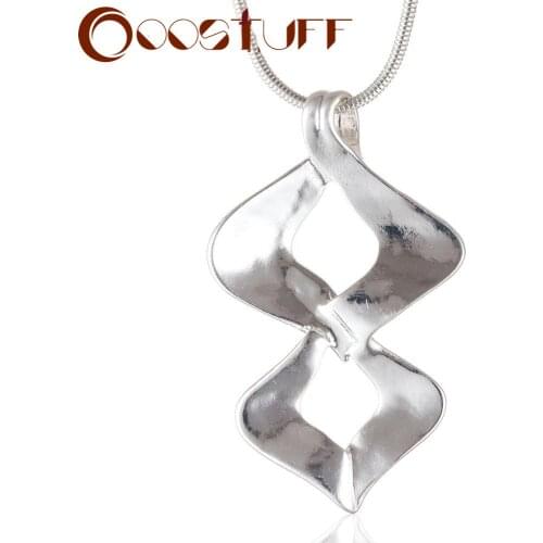 Fashion Jewelry for Women Silver Color Irregular Pendant Vintage Long Chains Necklaces collares Choker Jewellery Suspension 2020