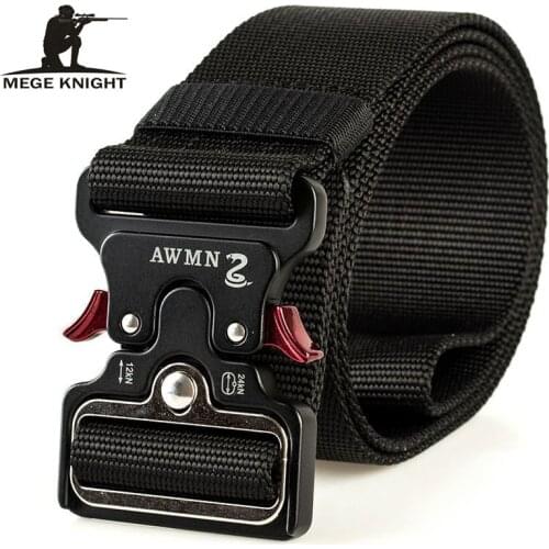 MEGE Men Tactical Army Belt Military Nylon Belt Outdoor multi functional Width Training Canvas Belt High Quality Strap ceintures