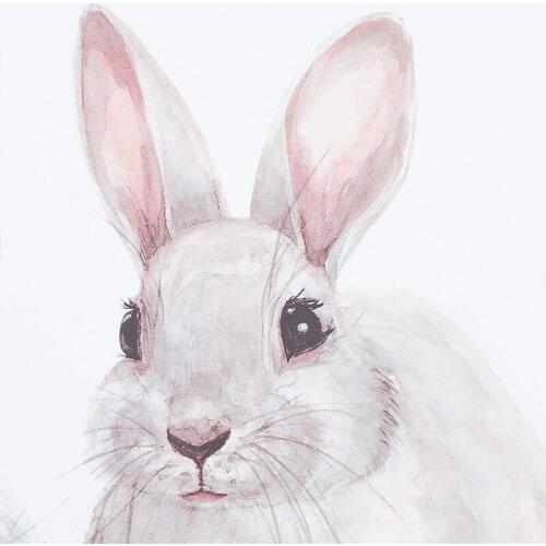 Cute animals rabbits wall sticker childrens kids room decor removable stickers