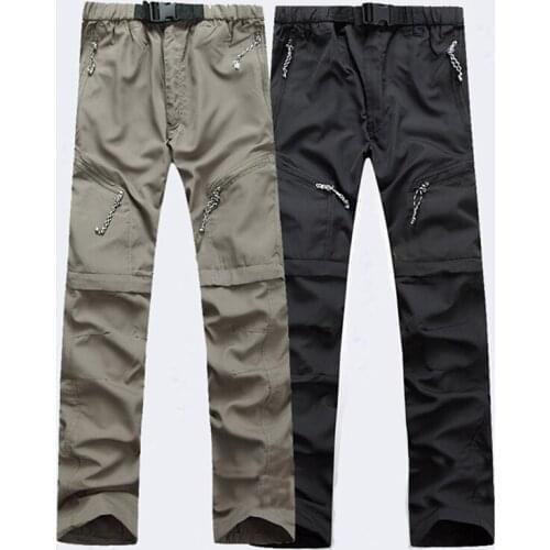 2019 New Mens Quick Dry Removable Hiking Pants Outdoor Sport Camping Pants Male Summer Breathable Hunting Climbing Pants